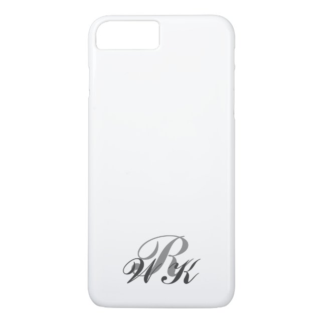 Grey & Transparent Monogram iPhone 7 Plus Case-Mate iPhone Case (Back)
