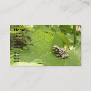 Grey Tree Frog Business Card