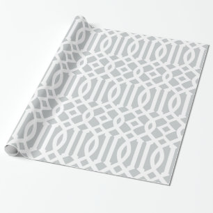 Grey Trellis   Gift Wrap