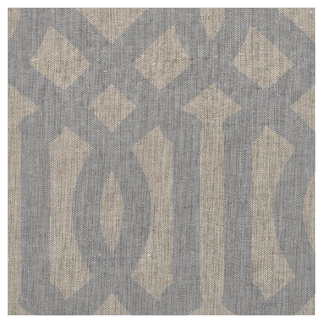 Grey Trellis Large Scale Fabric (Swatch)