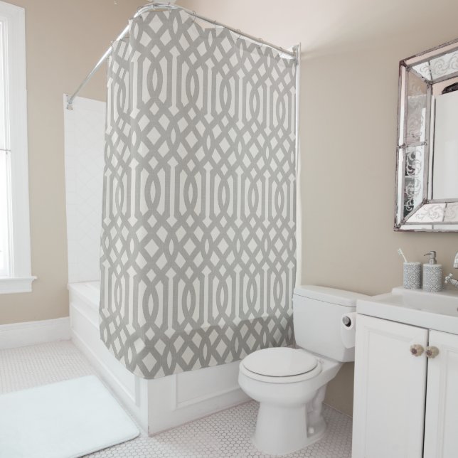 Grey Trellis | Modern Farmhouse Bathroom Decor (In Situ)
