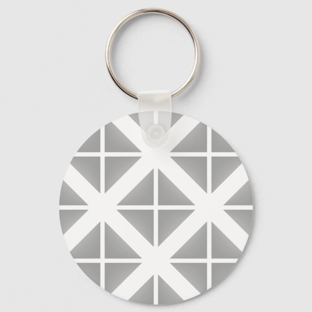 Grey Trendy Triangle Pattern Keychain (Front)