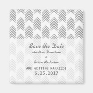 Grey Tribal Arrows Save the Date Magnet
