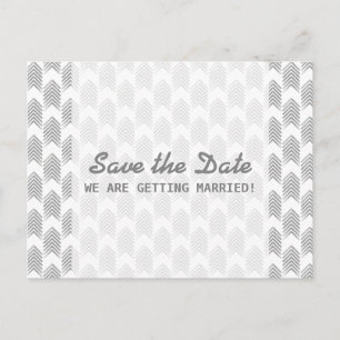 Grey Tribal Arrows Save the Date Postcard