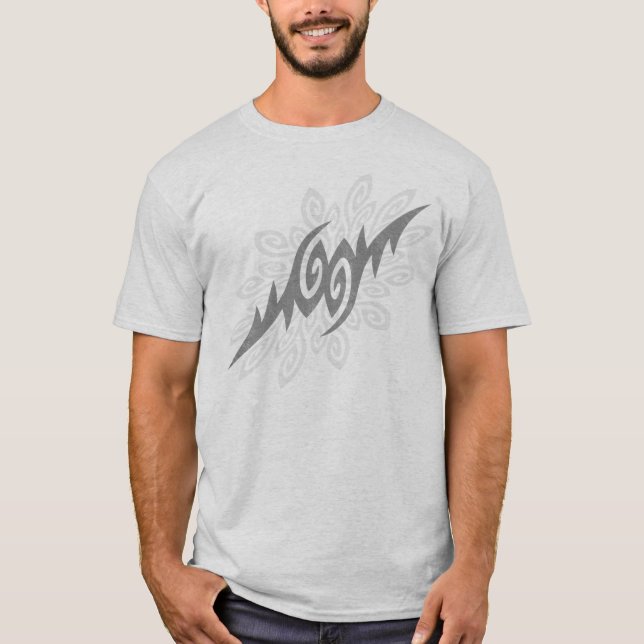 Grey Tribal "Lightning" T-Shirt (Front)