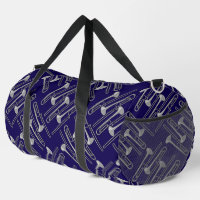 Grey Trombone Crosshatch Pattern