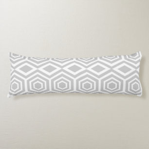 Grey Turkish Geometric Pattern Body Pillow