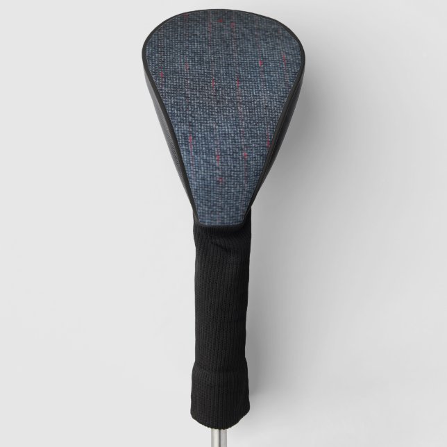 Grey tweed fabric golf head cover (Front)