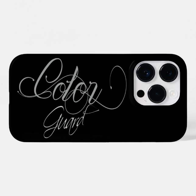 Grey Typography On Black Colour Guard Case-Mate iPhone Case (Back (Horizontal))