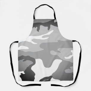 Grey Urban Military Camouflage Pattern Apron