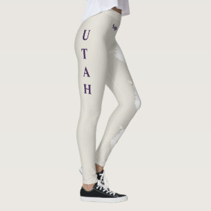 Grey Utah State Flower Sego Lily Leggings