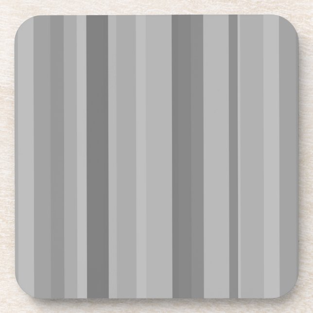Grey vertical stripes coaster (Front)