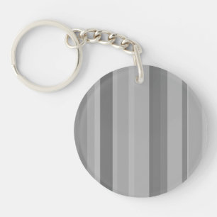 Grey vertical stripes keychain
