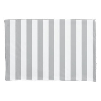 Grey Vertical Stripes Pillowcase