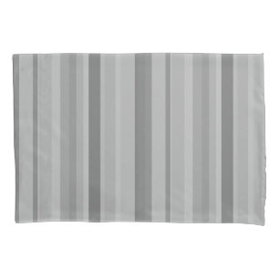 Grey vertical stripes pillowcase