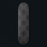 Grey Victorian Gothic Skull & Monogram Elegant Skateboard<br><div class="desc">This elegant skateboard featuring Victorian skull pattern & custom monogram would make a wonderful gift for someone,  who loves gothic stuff! Easily add the desired initial by clicking on the "personalize this template" option.</div>