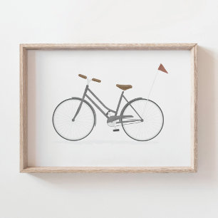 Grey Vintage Bike Poster
