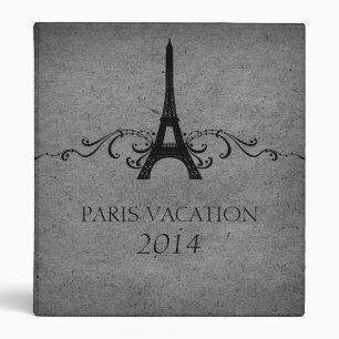 Grey Vintage French Flourish Binder (1 inch)