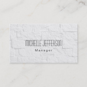 Grey Wall Brick Pattern Manager Business Card
