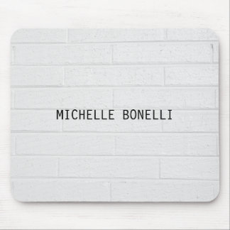 Grey Wall Bricks Design Plain Legible Modern Mouse Pad