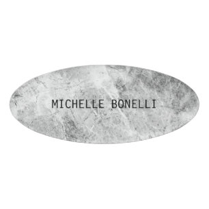 Grey  Wall Design Background Plain Legible Modern Name Tag