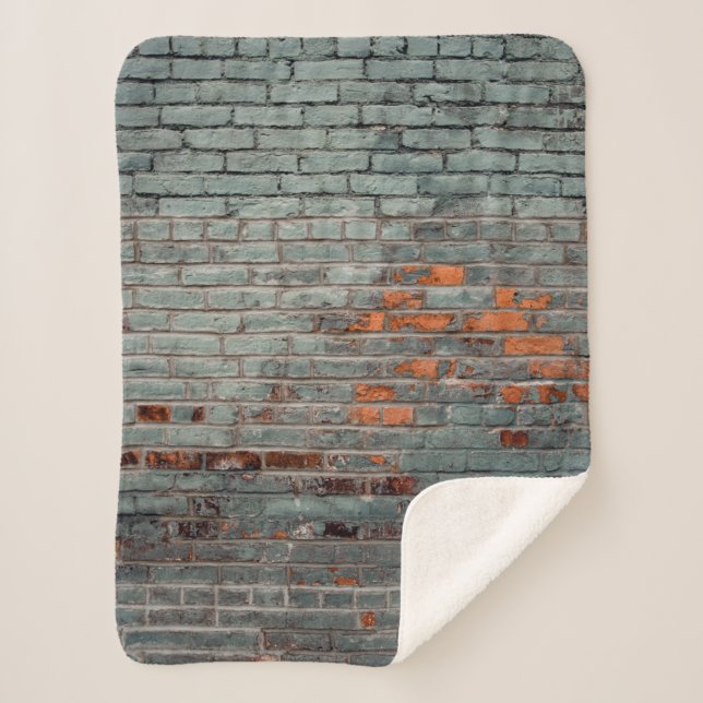 Grey wall paint sherpa blanket (Front)