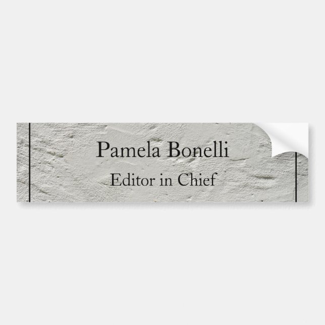 Grey Wall Professional Unique Classical Simple Bumper Sticker (Front)