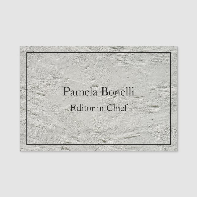 Grey Wall Professional Unique Classical Simple Name Tag (Front)