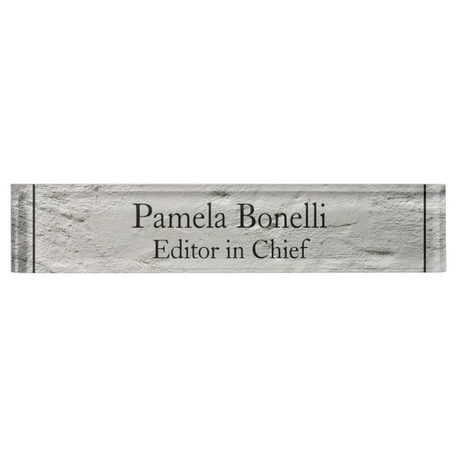 Grey Wall Professional Unique Classical Simple Nameplate (Front)
