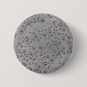 Grey water droplets 2 inch round button