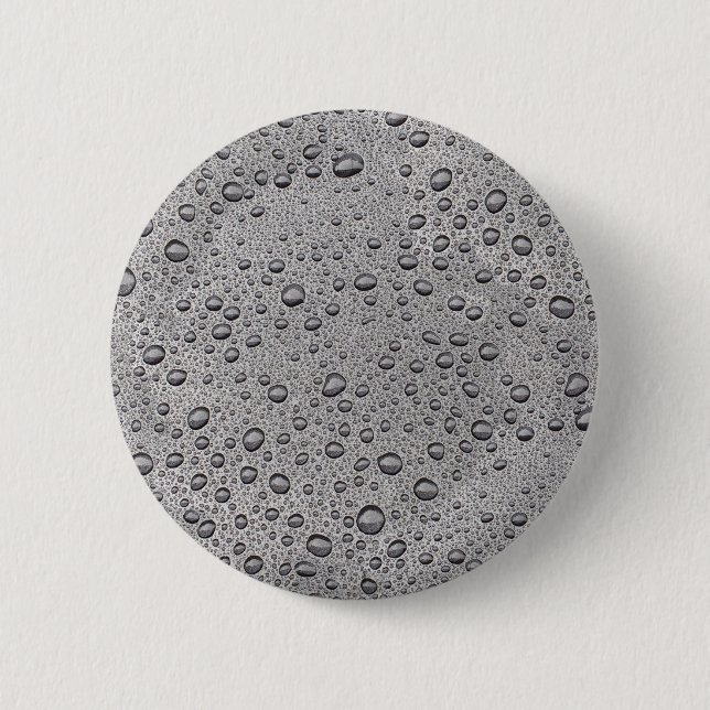 Grey water droplets 2 inch round button (Front)