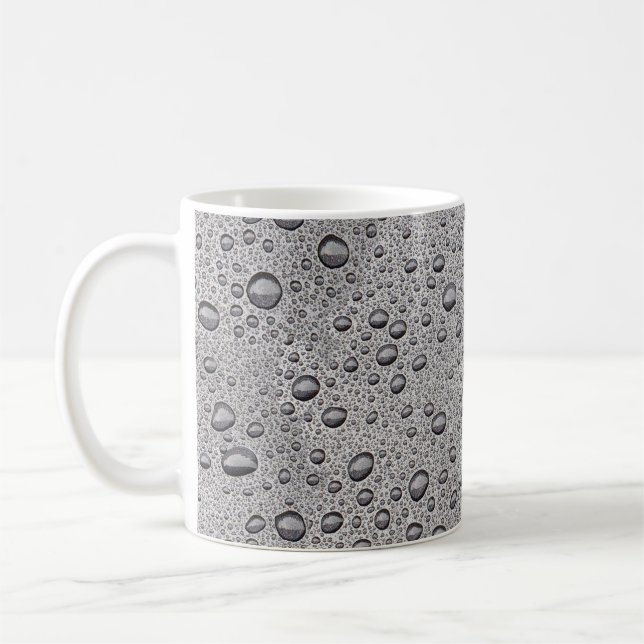Grey water droplets coffee mug (Left)