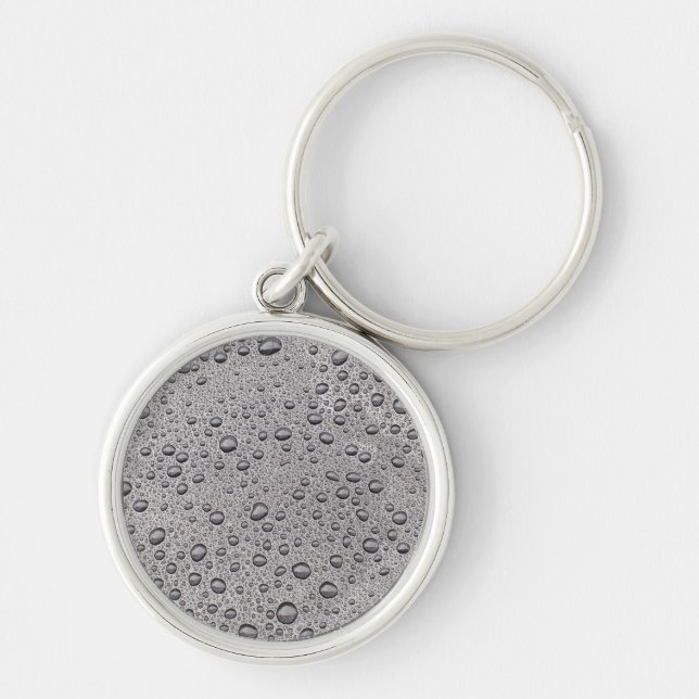 Grey water droplets keychain (Front)