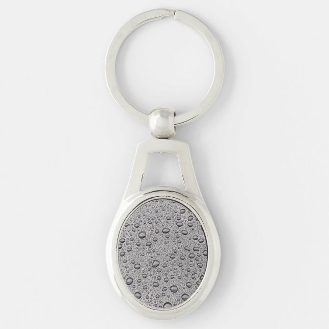 Grey water droplets keychain (Front)