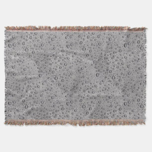 Grey water droplets throw blanket