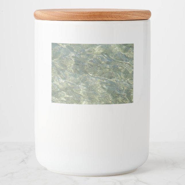 Grey water pattern Food and Beverage Label Set (Front)