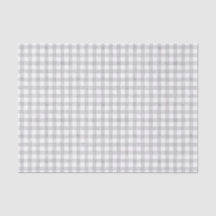 Grey Watercolor Gingham Tissue Paper