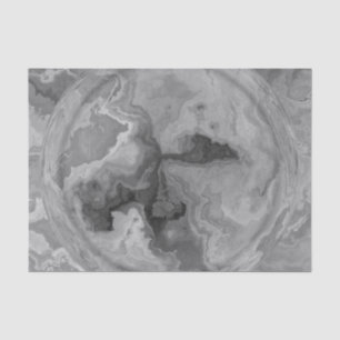 Grey Watercolor Marble Stone Goth Tissue Paper