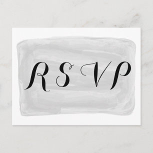 Grey Watercolor Response Postcard