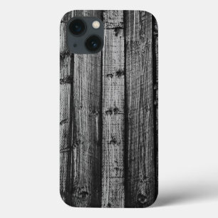 Grey weathered wood boards texture iPhone 13 case