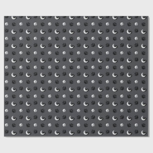 Grey Werewolf Moon Wrapping Paper