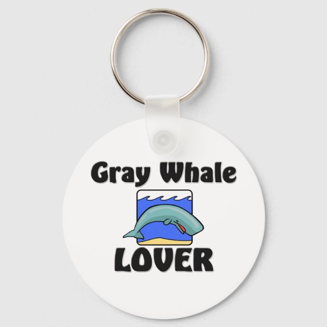 Grey Whale Lover Keychain (Front)