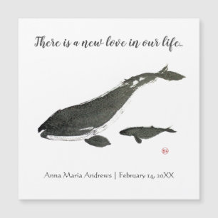 Grey whale mom and baby personalized