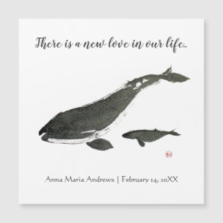 Grey whale mom and baby personalized