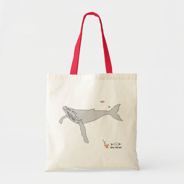Grey Whale Tote Bag (Front)