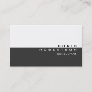 Grey White Attractive Charming Business Card