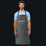 Grey White Best Chef ever Custom Your Kitchen  Apron<br><div class="desc">Get ready to bake up a storm with our White type Best Chef ever Custom Your Kitchen Grey Apron. This personalized apron is the perfect accessory for the sweet baker in your life. Customize it with your own name to make it truly unique. The apron comes in a contemporary grey...</div>