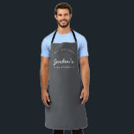 Grey White Best Chef ever Custom Your Kitchen  Apron<br><div class="desc">Get ready to bake up a storm with our White type Best Chef ever Custom Your Kitchen Grey Apron. This personalized apron is the perfect accessory for the sweet baker in your life. Customize it with your own name to make it truly unique. The apron comes in a contemporary grey...</div>