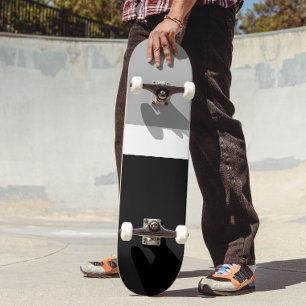 Grey White Black Colors Style Design Skateboard