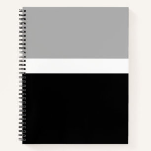 Grey White Black Colours Style Design  Notebook
